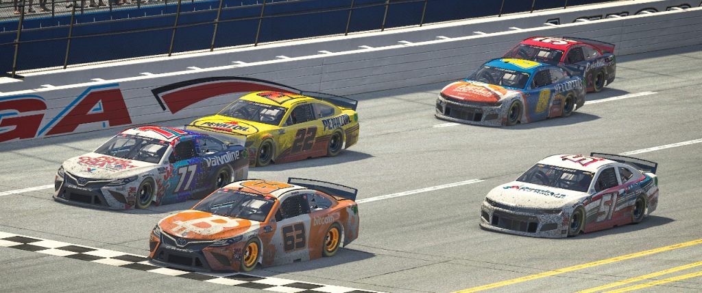 Bitcoin Car Finishes First in Virtual NASCAR Race Beating Champions Like Kyle Busch