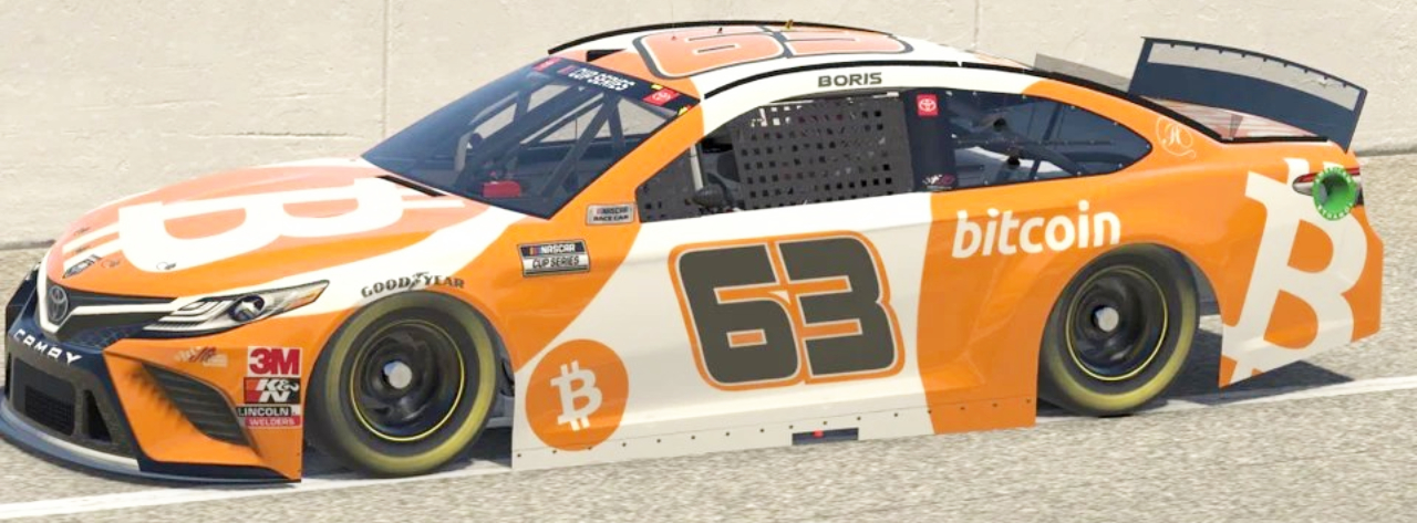 Bitcoin Car Finishes First in Virtual NASCAR Race Beating Champions Like Kyle Busch